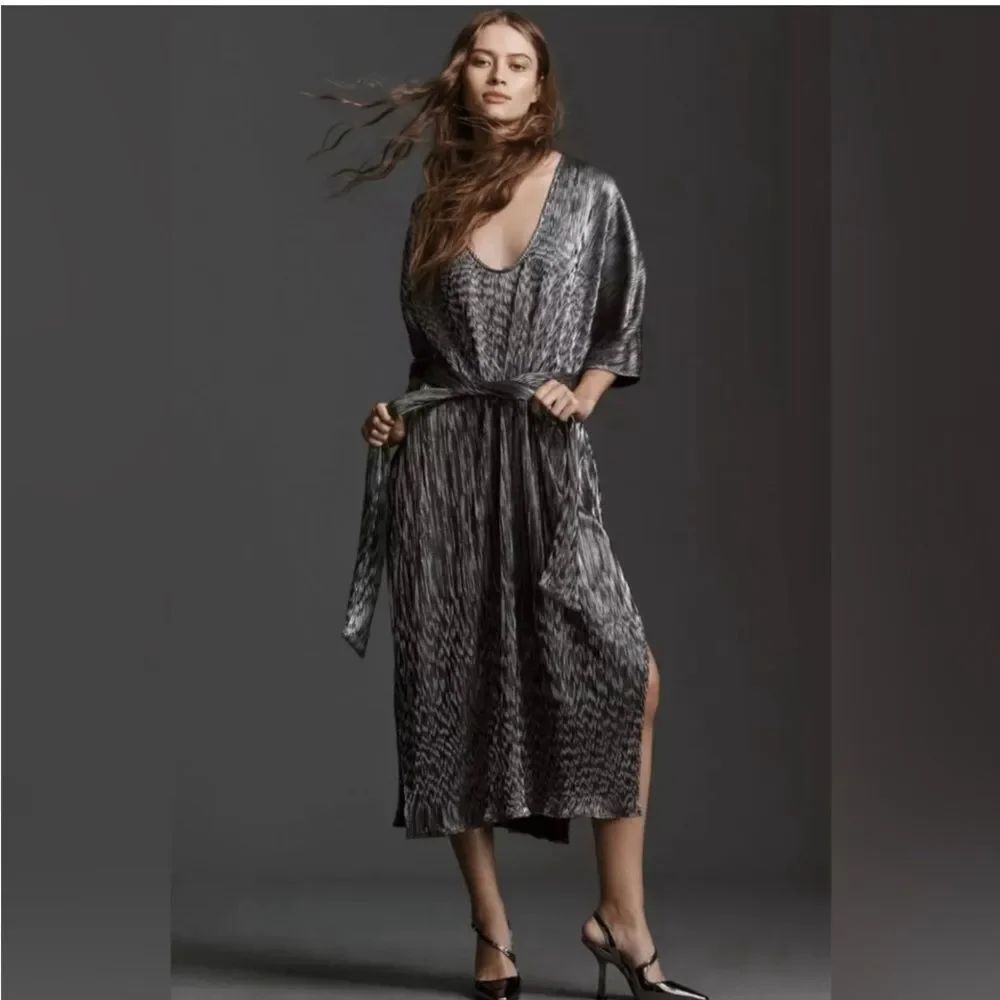 New Anthropologie x Jen's Pirate Booty Elixir Grand Kaftan, NWT Medium Black